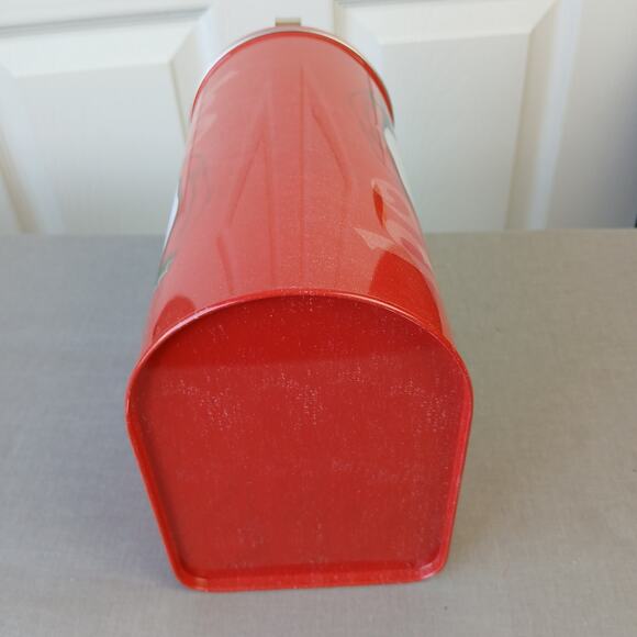 Santa's Mailbox 8.5"x6.25"x4" Letters to Santa enchanted red tin with flag - Picture 5 of 14
